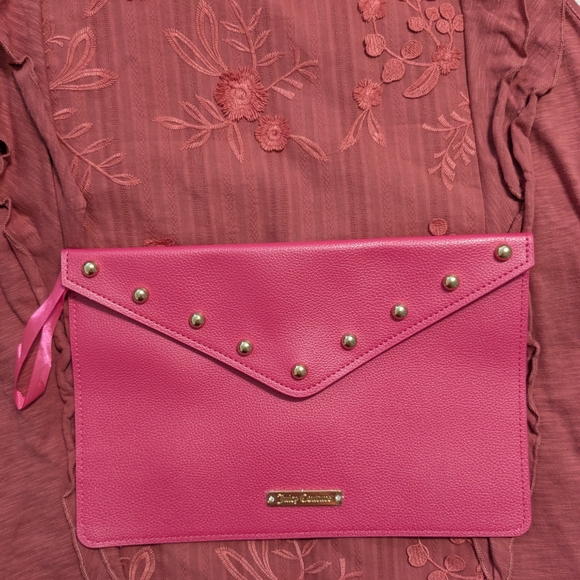 Juicy Couture Handbags - New Juicy Couture Clutch Pink Studded Clutch Make-up Bag